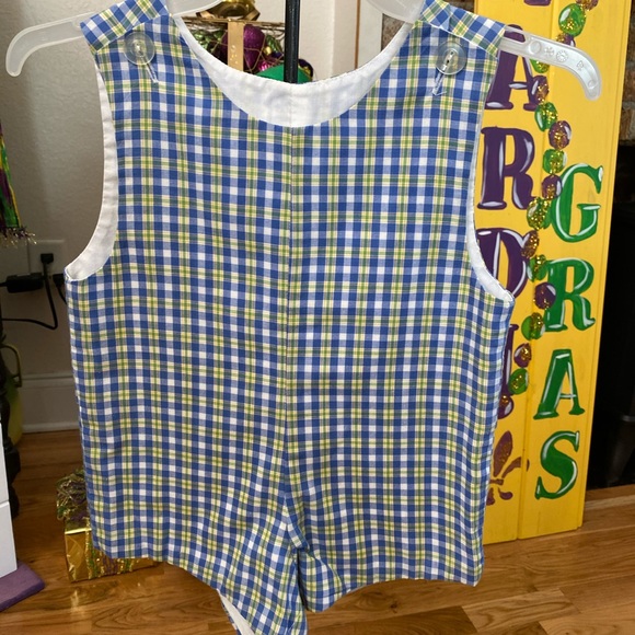 Banbury Cross Infant Boys plaid Shortall size 9M - Picture 2 of 7